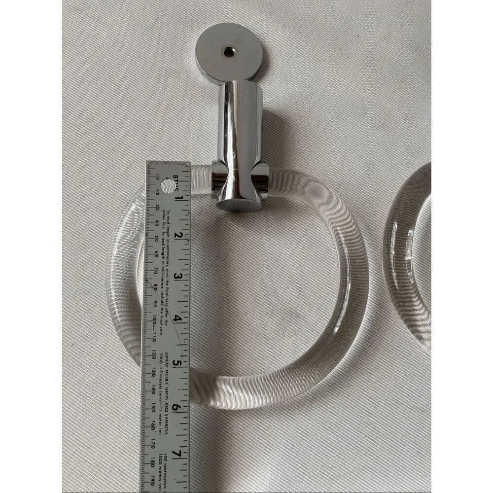 Vintage Lucite Set Bathroom Towel Bar & Toilet Paper Holder
